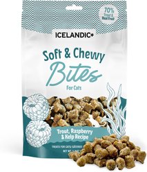 Icelandic+ Trout & Raspberry Bites Soft & Chewy Cat Treats, 1.8-oz bag