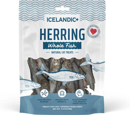 Show full view: Icelandic+ Herring Whole Fish Dehydrated Cat Treats, 1-oz bag slide 4 of 6