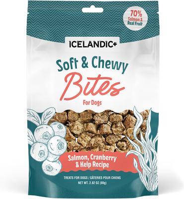 Show full view: Icelandic+ Salmon & Cranberry Bites Soft & Chewy Dog Treats, 2.8-oz bag slide 7 of 8
