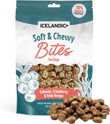 Icelandic+ Salmon & Cranberry Bites Soft & Chewy Dog Treats, 2.8-oz bag