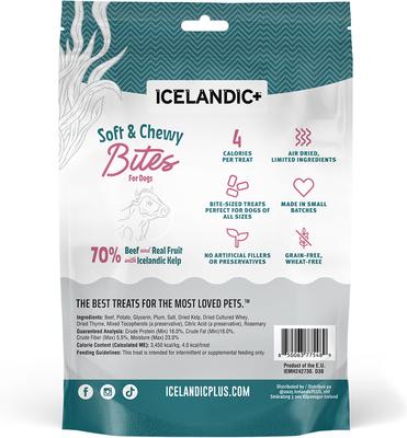 Show full view: Icelandic+ Beef & Plumb Bites Soft & Chewy Dog Treats, 2.8-oz bag slide 8 of 8