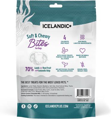 Show full view: Icelandic+ Lamb & Blackberry Bites Soft & Chewy Dog Treats, 2.8-oz bag slide 8 of 8