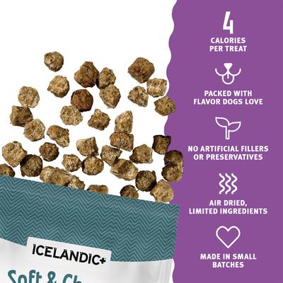 Show full view: Icelandic+ Lamb & Blackberry Bites Soft & Chewy Dog Treats, 2.8-oz bag slide 4 of 8