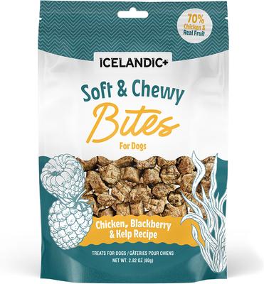 Show full view: Icelandic+ Chicken & Blackberry Bites Soft & Chewy Dog Treats, 2.8-oz bag slide 7 of 8