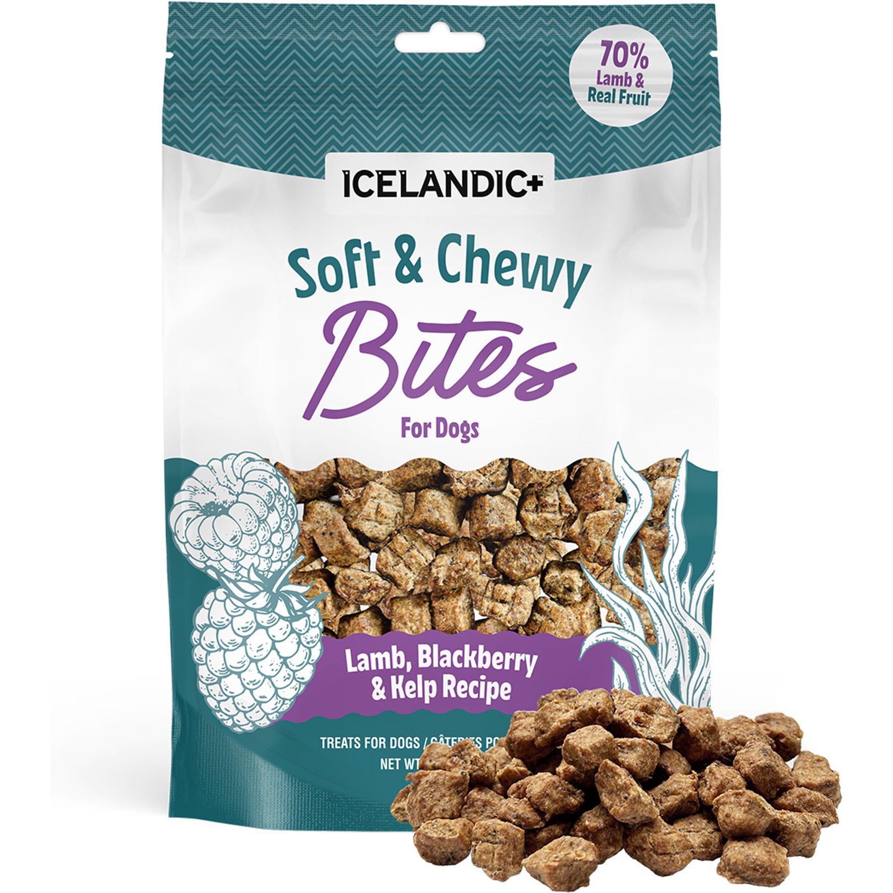 Icelandic+ Lamb & Blackberry Bites Soft & Chewy Dog Treats, 2.8-oz bag