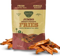 Gaines Family Farmstead Jumbo Sweet Potato Fries Single Ingredient Chewy Dog Treats, 14-oz pouch