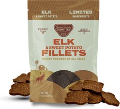 Gaines Family Farmstead Elk & Sweet Potato Fillets Grain-Free Soft & Chewy Dog Treats, 6-oz pouch