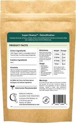 Show full view: Glacier Peak Holistics Super Cleanse Immune Supplement for Dogs & Cats, 3-oz slide 4 of 6