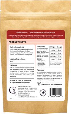 Show full view: Glacier Peak Holistics Inflapotion Powder Joint Supplement for Dogs, 3-oz slide 4 of 8