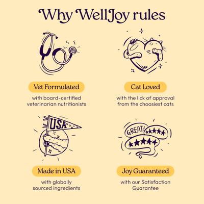 Show full view: WellJoy Chicken Flavored Soft Chew Immune + GutBoost Supplement for Cats, 3.2-oz jar, 90 count slide 7 of 11