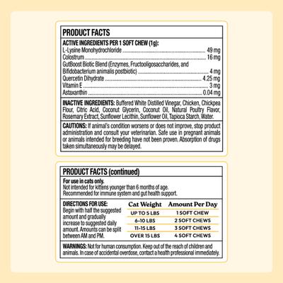 Show full view: WellJoy Chicken Flavored Soft Chew Immune + GutBoost Supplement for Cats, 3.2-oz jar, 90 count slide 6 of 11