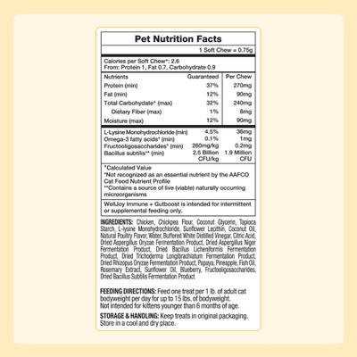 Show full view: WellJoy Immune Chicken Grain-Free Soft & Chewy Cat Treats, 3.2-oz pouch, 120 count slide 6 of 11