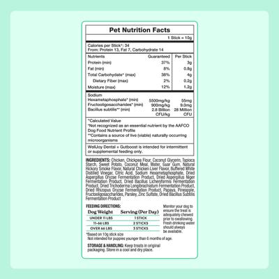 Show full view: WellJoy GutBoost Grain-Free Chicken Dental Dog Treats, 8.5-oz pouch, 24 count slide 10 of 11