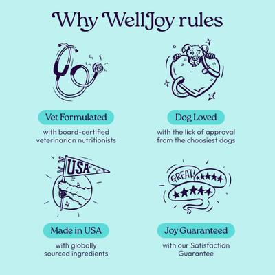 Show full view: WellJoy Joint + GutBoost Chicken Grain-Free Soft & Chewy Dog Treats, 7.4-oz pouch, 30 count slide 7 of 11