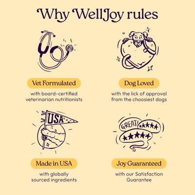 Show full view: WellJoy Immune + GutBoost Chicken Grain-Free Soft & Chewy Dog Treats, 7.4-oz pouch, 30 count slide 7 of 11