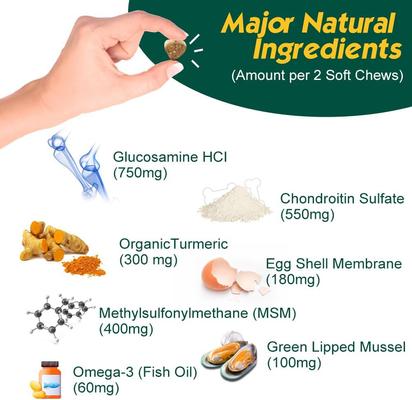 Show full view: PetriMins Advanced Hip & Joint Bacon Flavor Chew Supplement for Dogs, 90 count slide 4 of 8