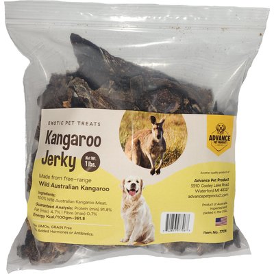 Advance Pet Product Advance Pet Product Kangaroo Jerky Bulk Dog Treats, 1-lb