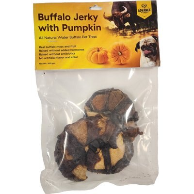 Advance Pet Product Advance Pet Product Water Buffalo Jerky with Pumpkin Dog Treats, 100-gram