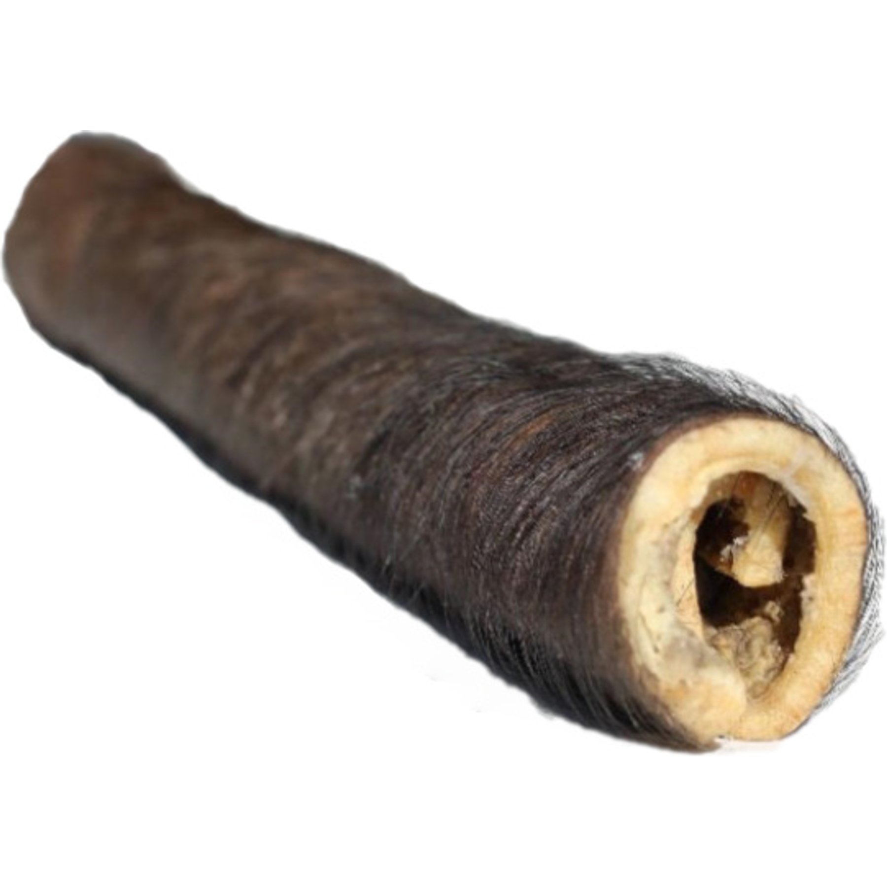 Advance Pet Product 6-in Water Buffalo Natural Black Cheek Roll with Meat & Hair Natural Dog Chews