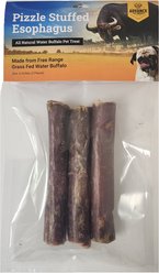 Advance Pet Product 6-in Water Buffalo Pizzle Stuffed Esophagus Natural Dog Chew Treats, 3 count