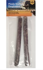 Advance Pet Product 12-in Water Buffalo Pizzle Stuffed Esophagus Natural Dog Chew Treats, 2 count