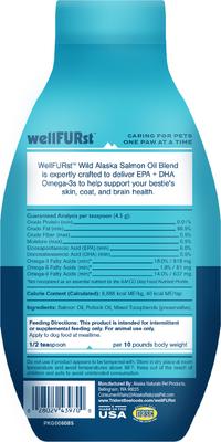 Show full view: WellFURst Wild Alaska Omega-3 Salmon Oil Skin & Coat Health Supplement for Dogs, 18-fl oz bottle slide 3 of 9