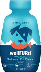WellFURst Wild Alaska Omega-3 Salmon Oil Skin & Coat Health Supplement for Dogs, 8-fl oz bottle