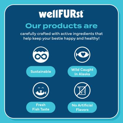 Show full view: WellFURst Freeze-Dried Calming Support Supplement Made with Wild Alaska Pollock for Dogs, 2.1-oz bag slide 4 of 10