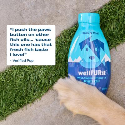 Show full view: WellFURst Wild Alaska Omega-3 Fish Oil Skin & Coat Health Supplement for Dogs, 18-fl oz bottle slide 6 of 9