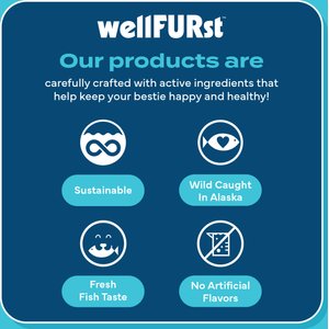 WellFURst Wild Alaska Omega-3 Fish Oil Skin & Coat Health Supplement for Dogs, 18-fl oz bottle