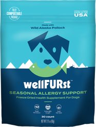 WellFURst Freeze-Dried Seasonal Allergy Support Supplement Made with Wild Alaska Pollock for Dogs, 2.1-oz bag slide 1 of 7