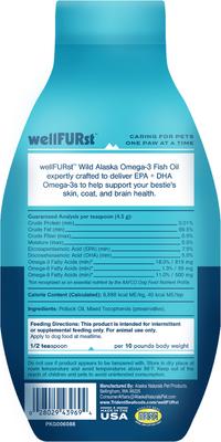 Show full view: WellFURst Wild Alaska Omega-3 Fish Oil Skin & Coat Health Supplement for Dogs, 18-fl oz bottle slide 3 of 9