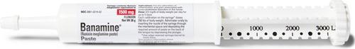Show full view: Banamine (flunixin meglumine) Paste for Horses, 30-gm syringe slide 2 of 5