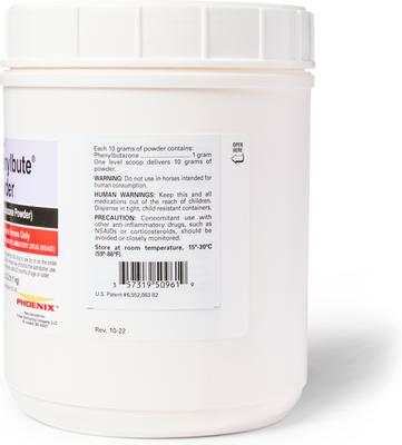 Show full view: Bute (phenylbutazone) Phenylbutazone Powder for Horses, 2.2 lbs slide 2 of 8