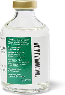 Show full view: Adequan Equine i.m. (polysulfated glycosaminoglycan) Injectable for Horses, 100mg/mL, 50-mL vial slide 5 of 8