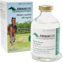 Adequan Equine i.m. (polysulfated glycosaminoglycan) Injectable for Horses, 100mg/mL, 50-mL vial