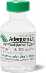 Adequan Equine i.m. (polysulfated glycosaminoglycan) Injectable for Horses, 100mg/mL, 5-mL vial