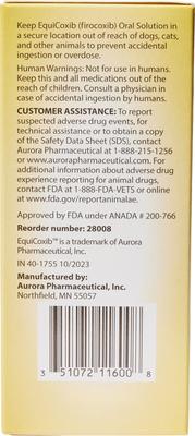 Show full view: EquiCoxib Firocoxib (Generic) Oral Solution for Horses, 9 mg/mL, 90 mL slide 7 of 8