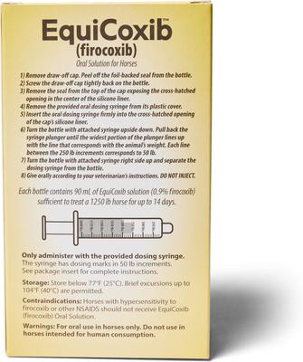 Show full view: EquiCoxib Firocoxib (Generic) Oral Solution for Horses, 9 mg/mL, 90 mL slide 5 of 8