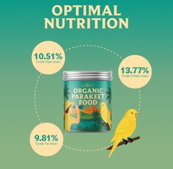 Nest Plus Premium Non-GMO & Organic Seed & Grain Blend Parakeet & Budgie Food, 1-lb reusable tin slide 2 of 5