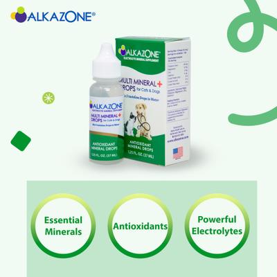 Show full view: Alkazone Alkaline Multi Mineral Drops Supplement for Dogs & Cats, 1.25-fl oz bottle slide 4 of 8