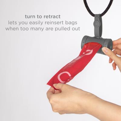 Show full view: Ubbi Retractable Dog Poop Bag Holder & Dispenser, Charcoal slide 3 of 6