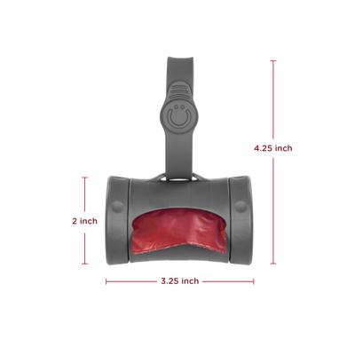 Show full view: Ubbi Retractable Dog Poop Bag Holder & Dispenser, Charcoal slide 2 of 6
