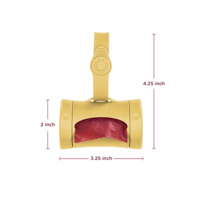 Show full view: Ubbi Retractable Dog Poop Bag Holder & Dispenser, Yellow slide 2 of 6