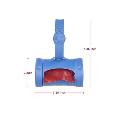 Show full view: Ubbi Retractable Dog Poop Bag Holder & Dispenser, Blue slide 3 of 7
