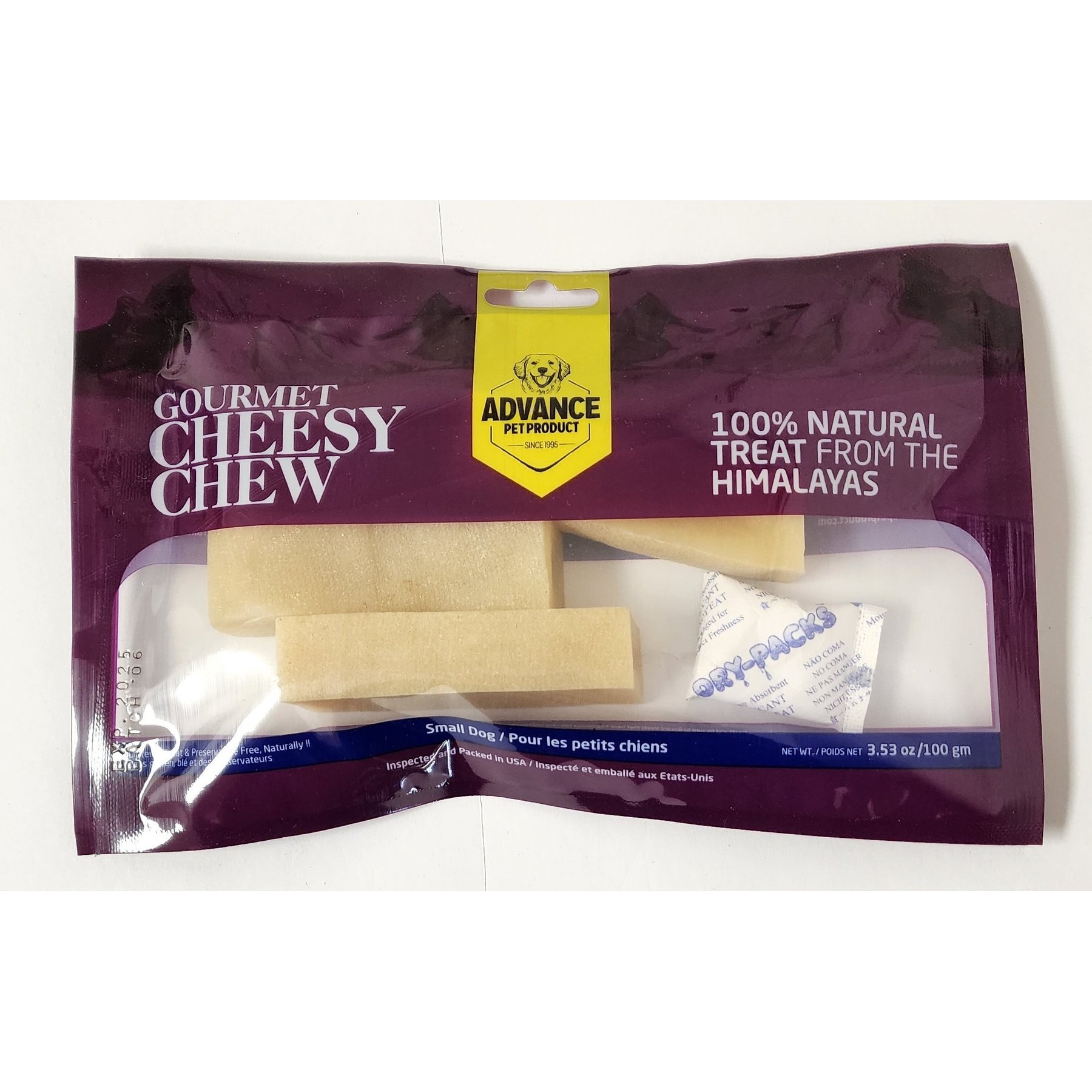 Advance Pet Product Gourmet Cheesy Himalayan Dog Chew, Small: 3.52-oz pouch