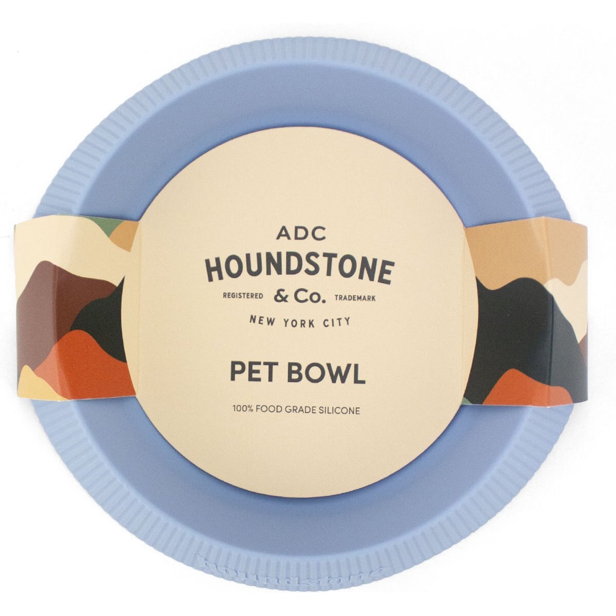 ADC Houndstone & Co. Non-Skid Silicone BPA-Free Cat Bowl, Sky Blue, 6-oz