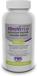 KBroVet-CA1 (potassium bromide) Chewable Tablets for Dogs, 500-mg, 60 tablets