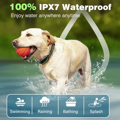 Show full view: PaiPaitek 2 in 1 Waterproof Remote & Automatic Bark Control Dog Training Collar, Green slide 5 of 7