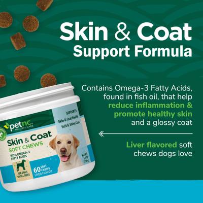 Show full view: petnc Skin & Coat Soft Chews Dog Supplement, 60 count slide 5 of 10